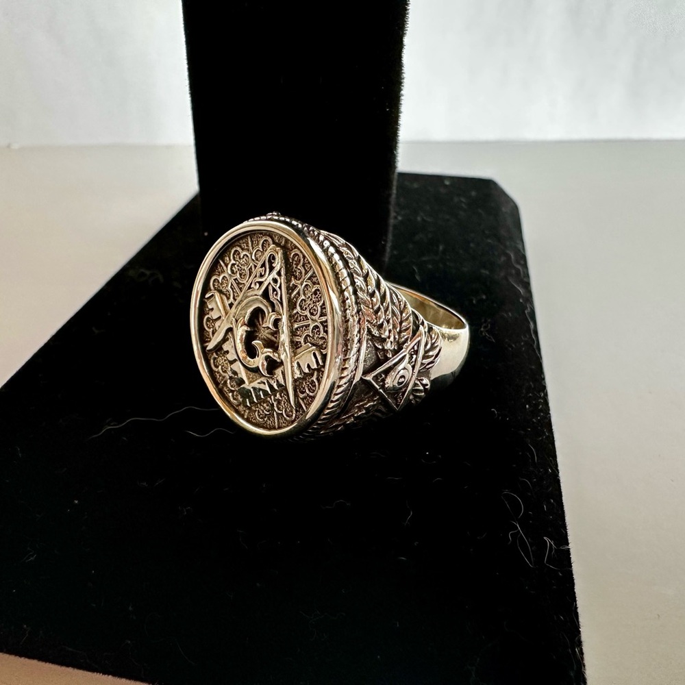 Silver Monogram Ring - image 6